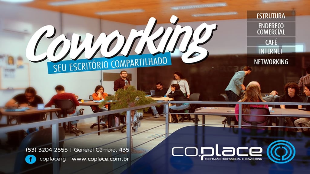 Espaço de coworking Co.place Coworking - Rio Grande em Rio Grande
