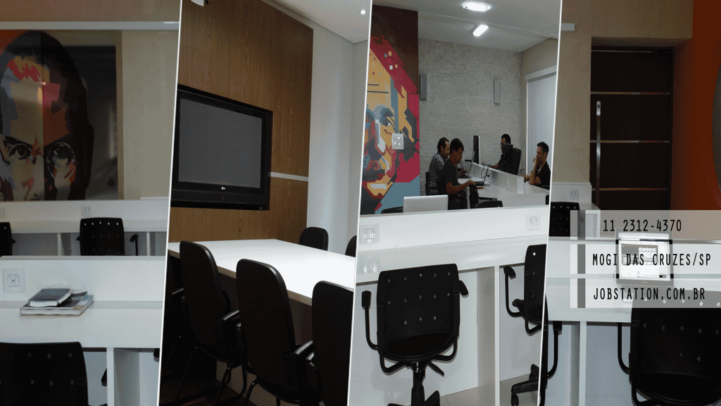 Espaço de coworking Job Station em Mogi das Cruzes