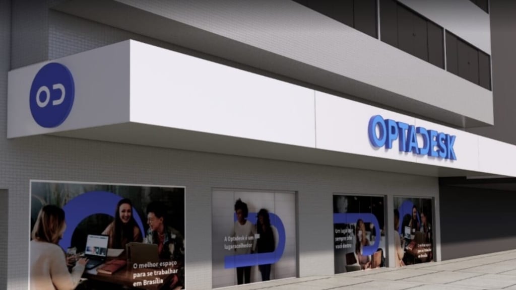 Espaço de coworking OPTADESK em Brasília