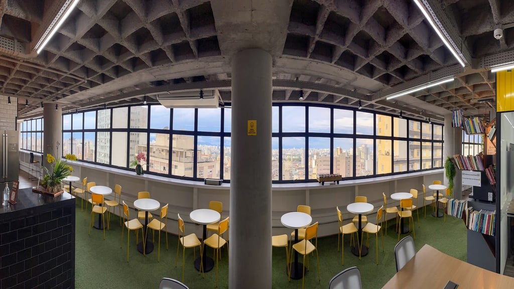 Espaço de coworking Mango Tree em São Paulo