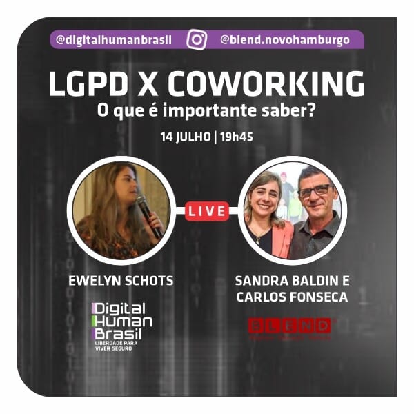 LIVE SOBRE LGPD & COWORKING - A VISÃO DE UMA ESPECIALISTA NO ASSUNTO.