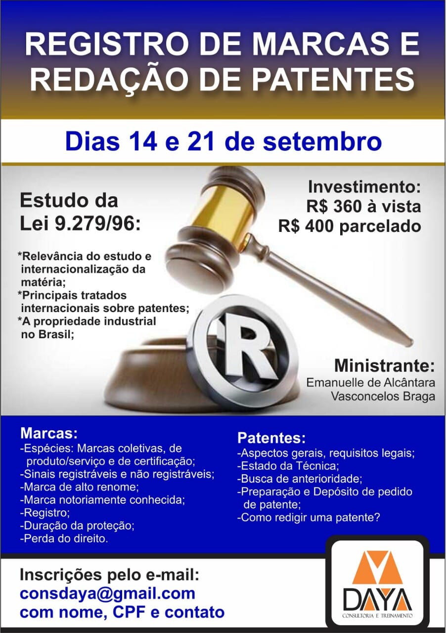 REGISTRO DE MARCAS E REDAÇÃO DE PATENTES