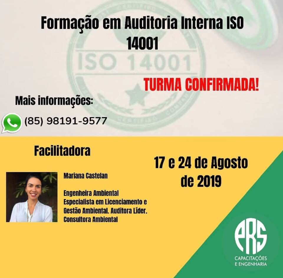 Formação em Auditora Interna da Norma ISO 14001
